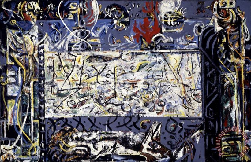 Guardians of The Secret, 1943 painting - Jackson Pollock Guardians of The Secret, 1943 Art Print