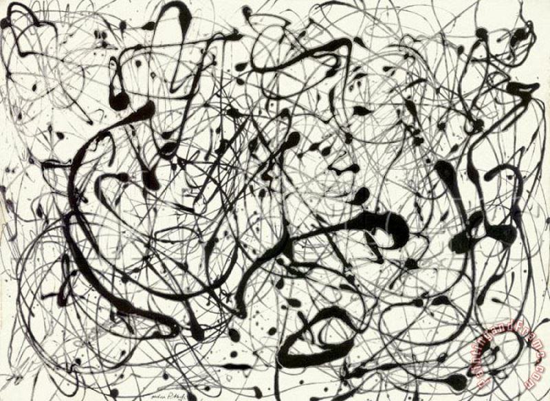 Number 14 Gray painting - Jackson Pollock Number 14 Gray Art Print