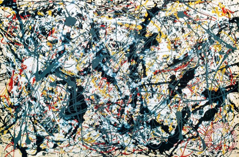 Jackson Pollock Silver on Black Art Print