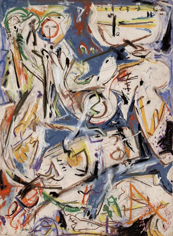 Untitled 1945 painting - Jackson Pollock Untitled 1945 Art Print