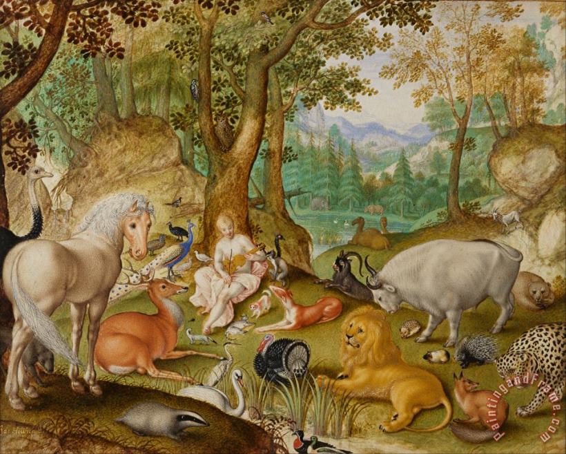 Jacob Hoefnagel Orpheus Charming The Animals Art Print