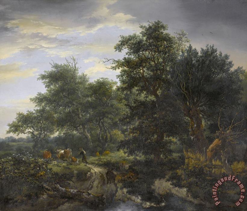 Forest Scene painting - Jacob Isaacksz. Van Ruisdael Forest Scene Art Print