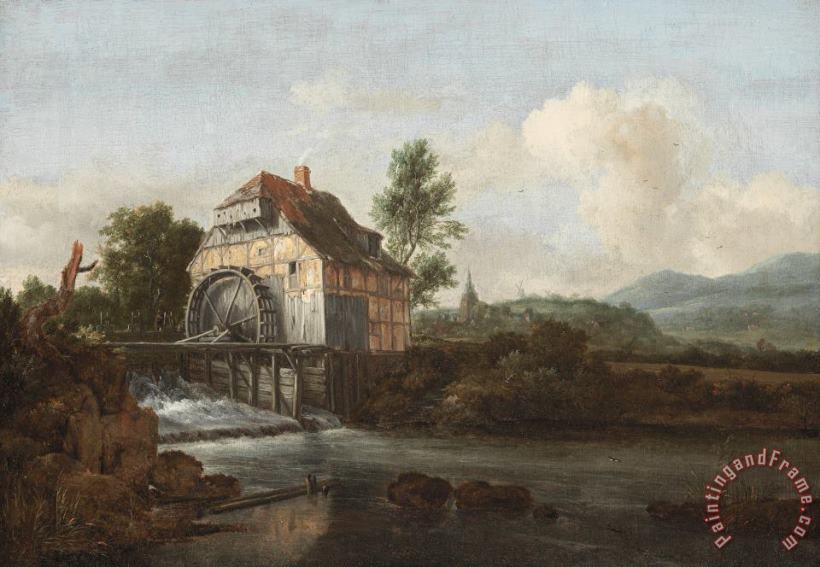 Landscape with a Watermill painting - Jacob Isaaksz Ruisdael Landscape with a Watermill Art Print