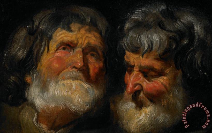 Jacob Jordaens Two Studies Of The Head Of An Old Man Art Painting