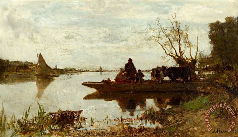 Jacob Maris Ferry Art Painting