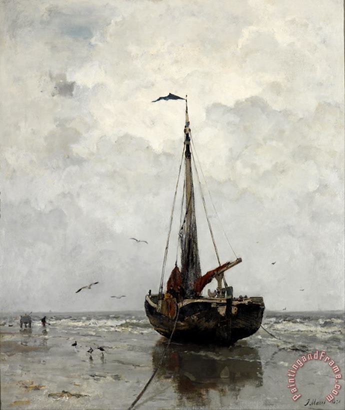 Jacob Maris Fishing Boat Art Print