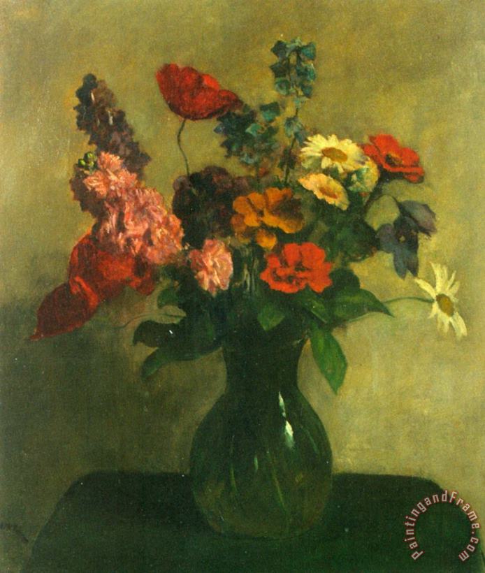 Jacob Simon Hendrik Kever Mixed Summer Flowers Art Painting
