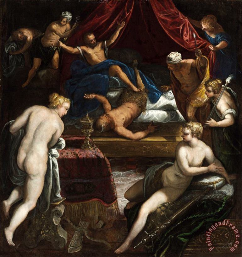Jacopo Robusti Tintoretto Hercules Expelling The Faun From Omphale's Bed Art Print