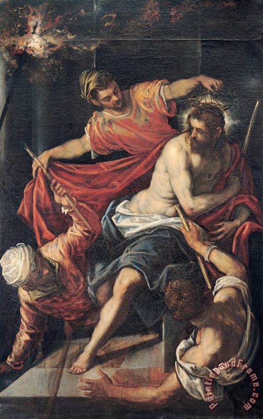 The Flagellation painting - Jacopo Robusti Tintoretto The Flagellation Art Print