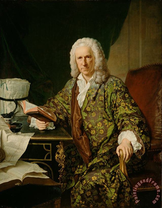 Jacques-Andre-Joseph Aved  Portrait of Marc De Villiers, Secretaire Du Roi Art Painting