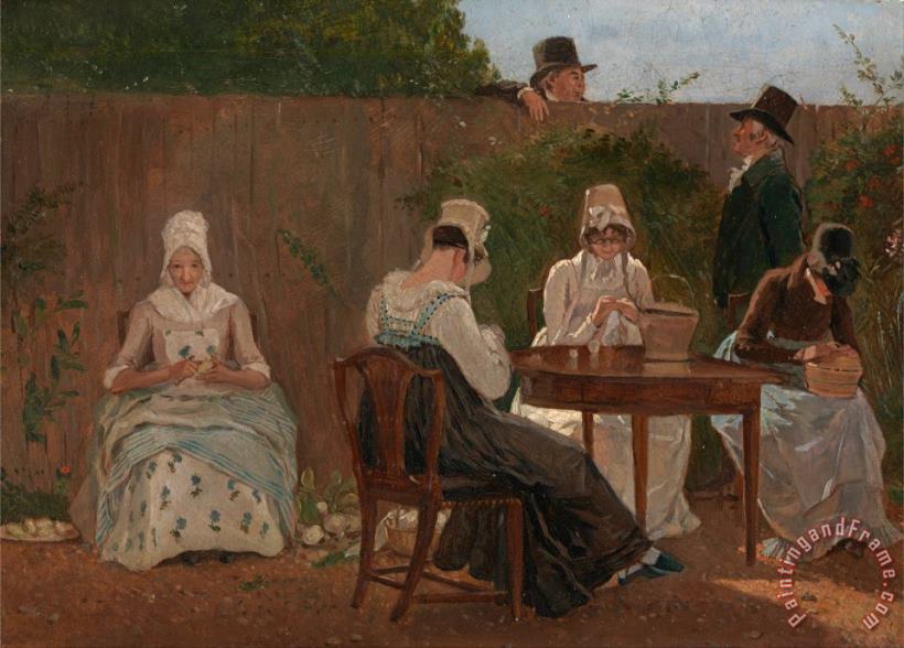 The Chalon Family in London painting - Jacques-Laurent Agasse The Chalon Family in London Art Print
