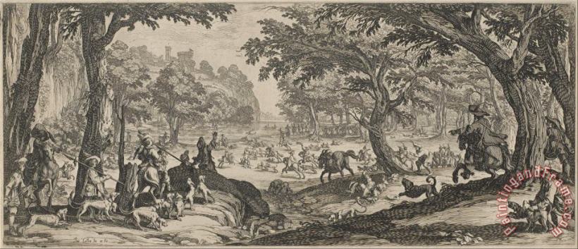 The Stag Hunt painting - Jacques Callot The Stag Hunt Art Print