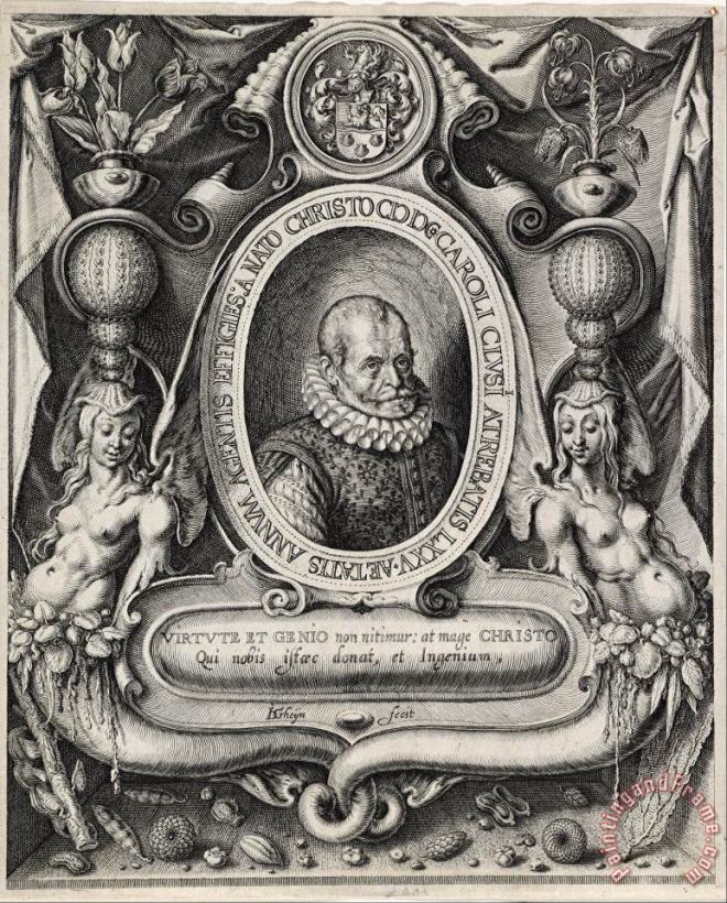 Jacques de Gheyn Ii Portrait of Carolus Clusius (charles De L'ecluse, 1526 1609) Art Painting