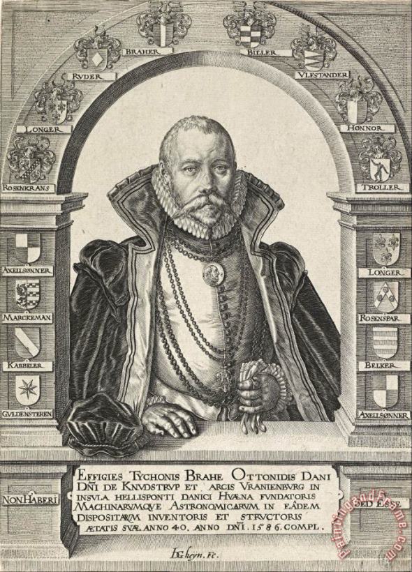 Jacques de Gheyn Ii Portrait of Tycho Brahe, Astronomer (without a Hat) Art Print