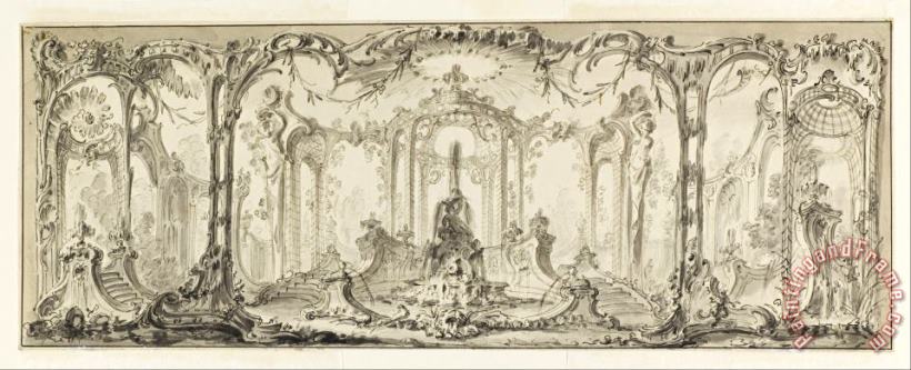 Jacques de Lajoue Design for an Ornamental Decoration Art Print