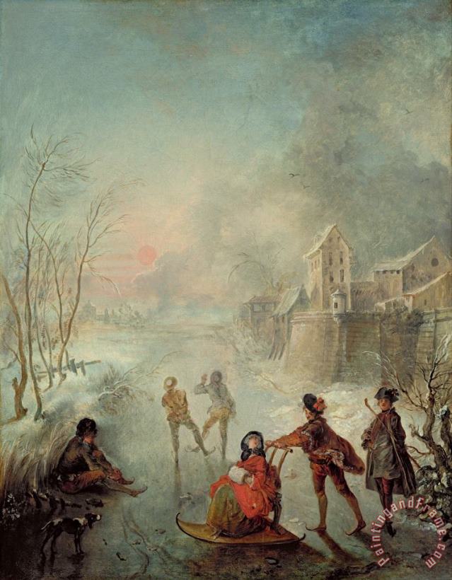 Winter painting - Jacques de Lajoue Winter Art Print