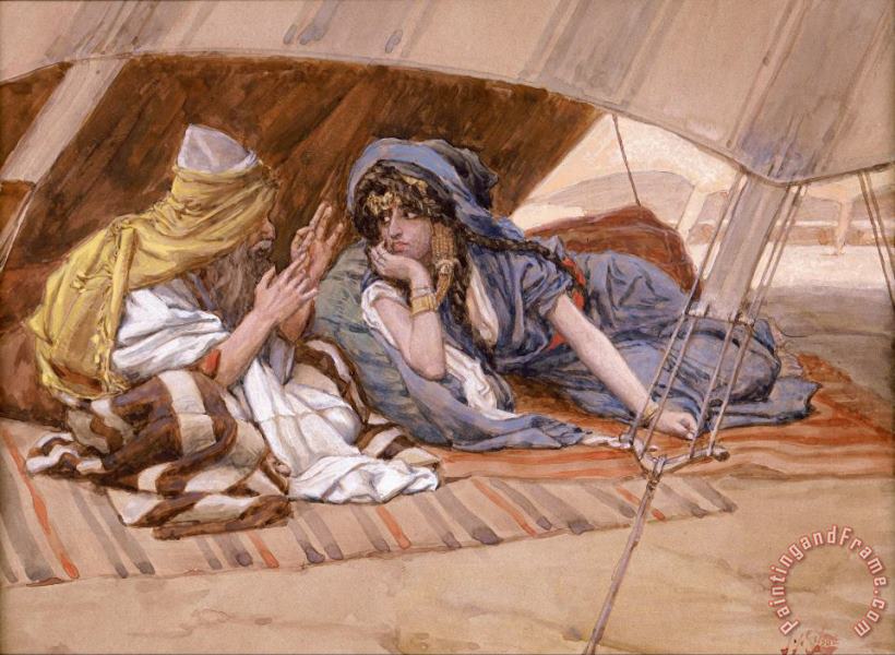 Abram's Counsel to Sarai painting - Jacques Joseph Tissot  Abram's Counsel to Sarai Art Print