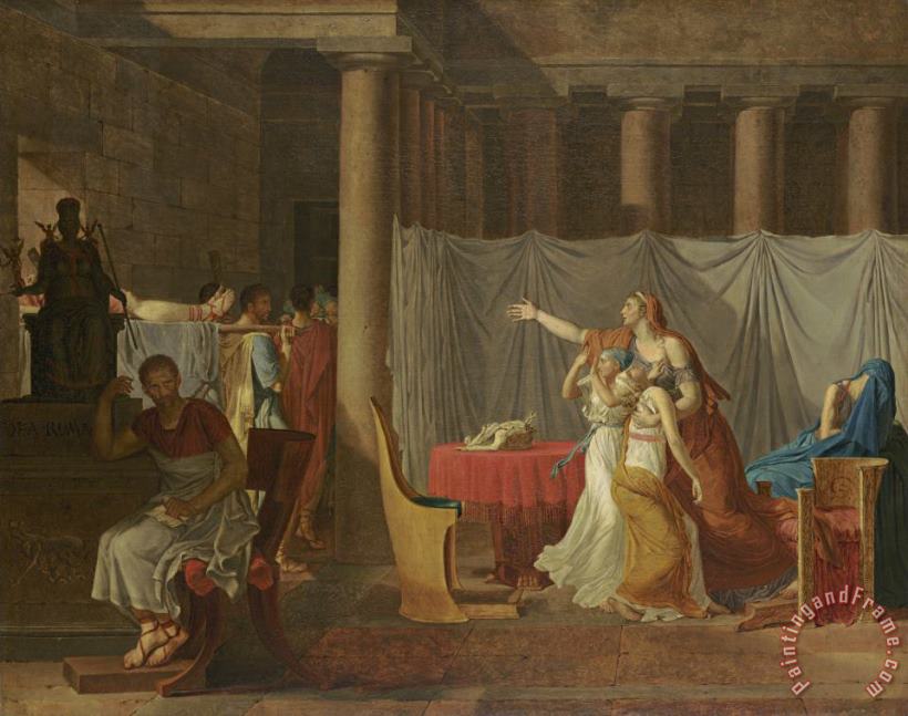 Jacques Louis David Lictors Bring Back to Brutus The Bodies of His Sons Art Print