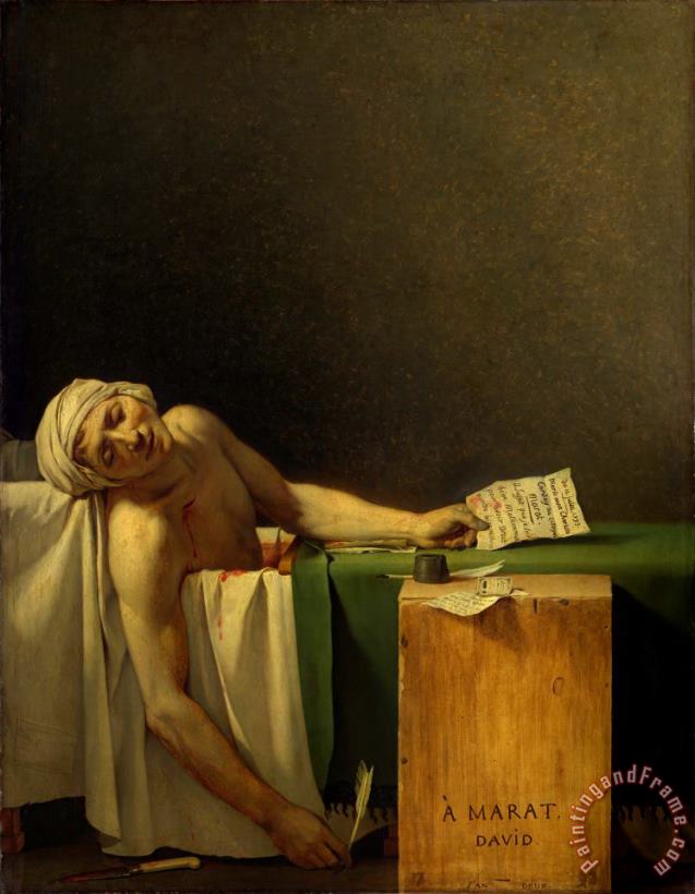 Marat Assassinated painting - Jacques Louis David Marat Assassinated Art Print