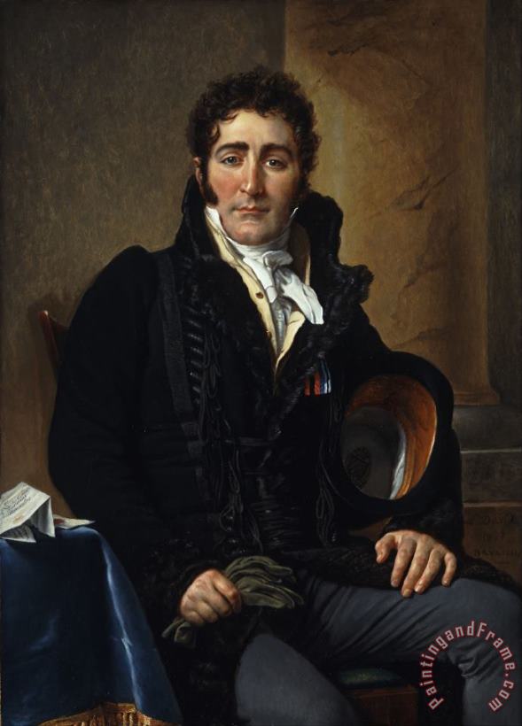 Jacques Louis David Portrait of The Comte De Turenne Art Print