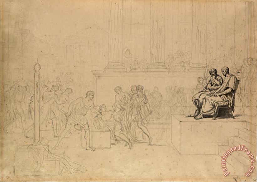 Jacques Louis David Study for The Execution of The Sons of Brutus Art Print
