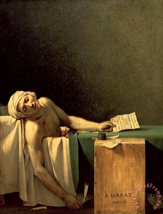 Jacques Louis David The Death of Marat Art Painting