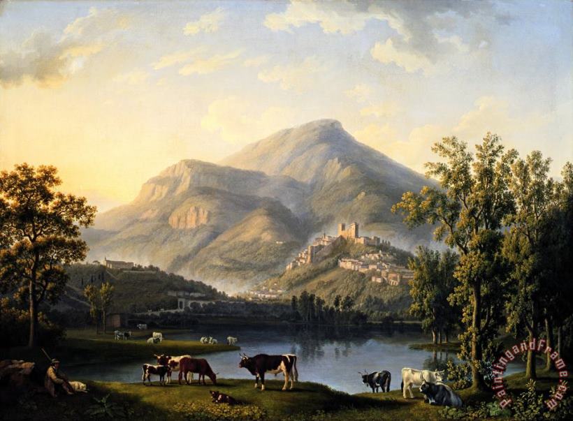 Veduta D'itri (landscape with a View of Itri) painting - Jakob Philipp Hackert  Veduta D'itri (landscape with a View of Itri) Art Print
