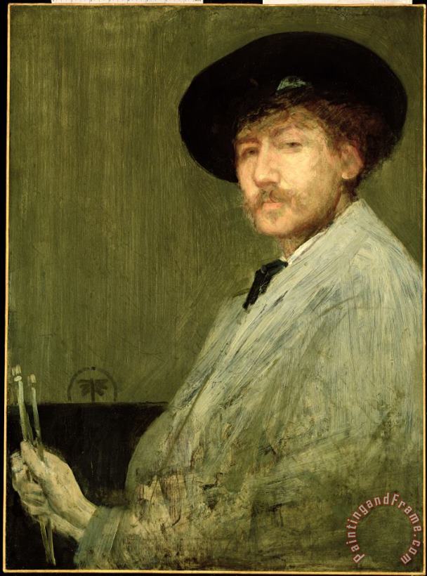 Arrangement in Grey - Portrait of the Painter painting - James Abbott McNeill Whistler Arrangement in Grey - Portrait of the Painter Art Print