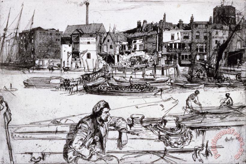 James Abbott McNeill Whistler Black Lion Wharf Art Print
