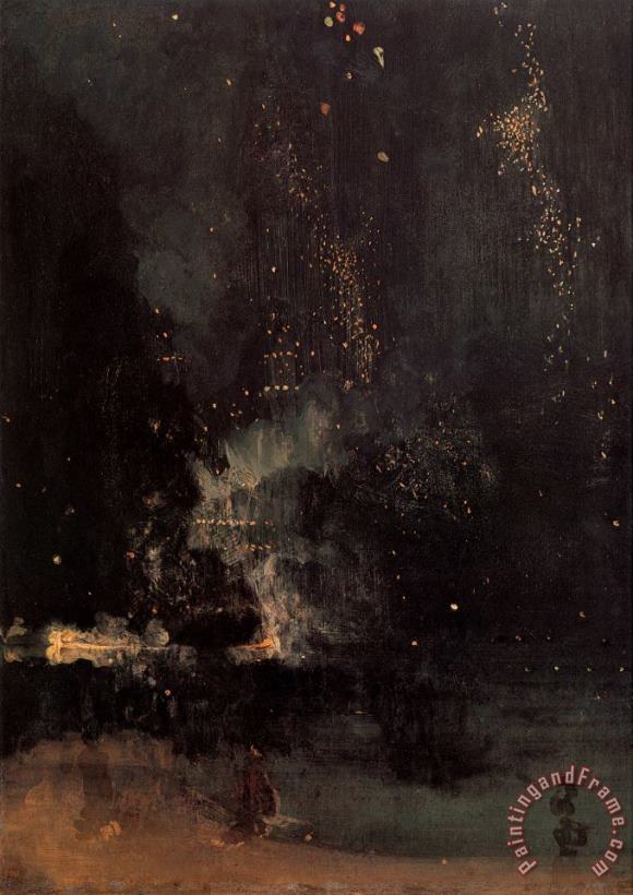 James Abbott McNeill Whistler Nocturne in Black And Gold The Falling Rocket Art Painting