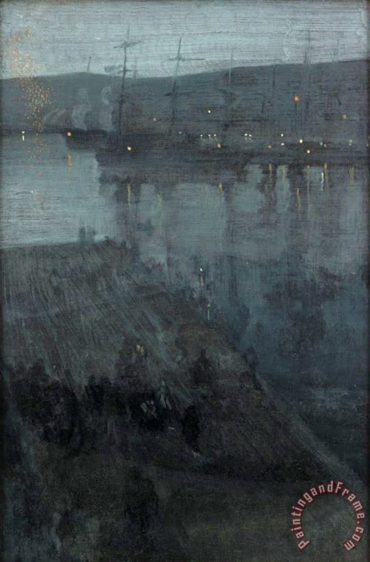 Nocturne in Blue And Gold Valparaiso painting - James Abbott McNeill Whistler Nocturne in Blue And Gold Valparaiso Art Print