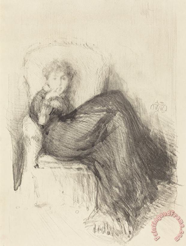 Study Maude Seated painting - James Abbott McNeill Whistler Study Maude Seated Art Print