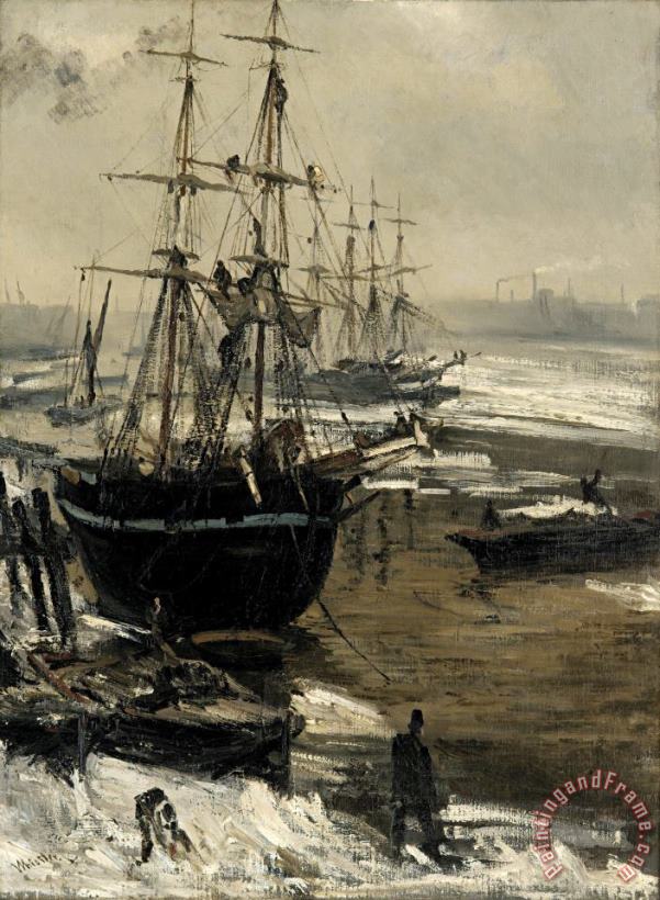 James Abbott McNeill Whistler The Thames in Ice Art Print
