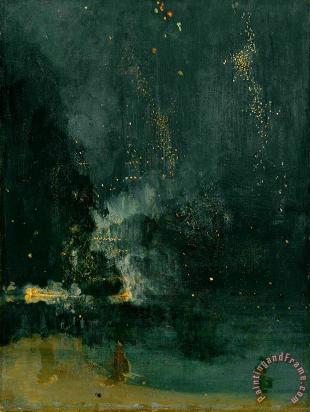 The Falling Rocket painting - James Abbott Whistler The Falling Rocket Art Print