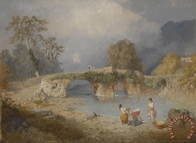 Clearing up for Fine Weather Beddgelert North Wales 1867 painting - James Baker Pyne Clearing up for Fine Weather Beddgelert North Wales 1867 Art Print