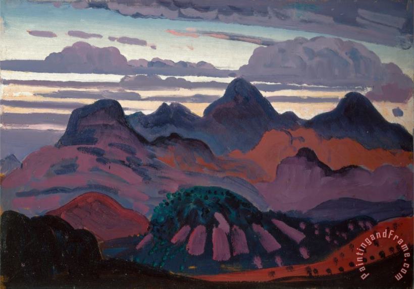Deep Twilight, Pyrenees painting - James Dickson Innes Deep Twilight, Pyrenees Art Print