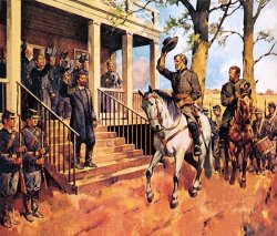 James Edwin General Lee and his horse 'Traveller' surrenders to General Grant by McConnell