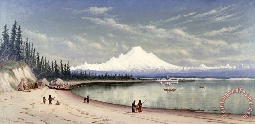 James Everett Stuart Mount Baker From Near Port Townsend Art Painting