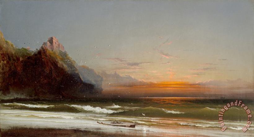 Evening on The Seashore, 1867 painting - James Hamilton Evening on The Seashore, 1867 Art Print