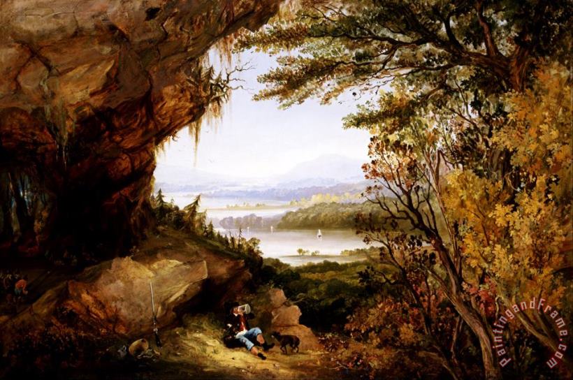 James Hamilton Scene on The Hudson (rip Van Winkle) Art Painting
