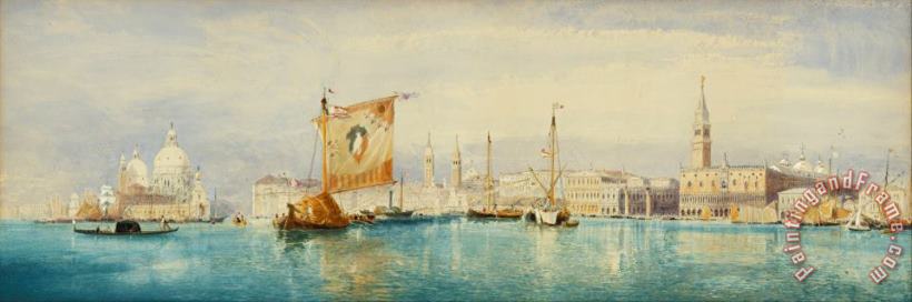 The Saint Mark's Basin, Venice painting - James Holland The Saint Mark's Basin, Venice Art Print