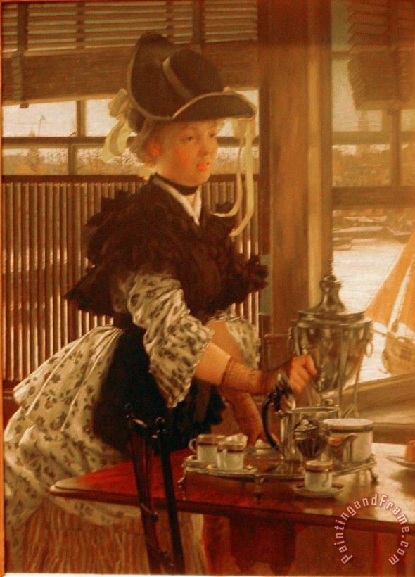 James Jacques Joseph Tissot Afternoon Coffee Art Painting
