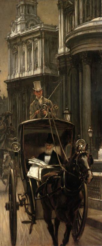 Going to Business painting - James Jacques Joseph Tissot Going to Business Art Print