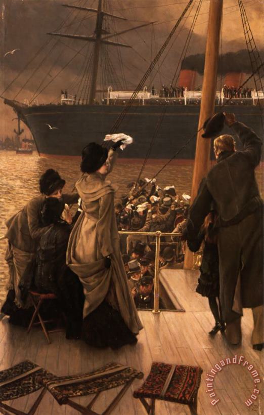 Goodbye, on The Mersey painting - James Jacques Joseph Tissot Goodbye, on The Mersey Art Print