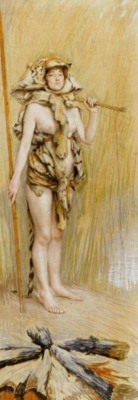 James Jacques Joseph Tissot La Femme Prehistorique Art Painting