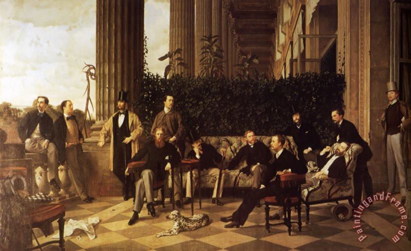 The Circle of The Rue Royale painting - James Jacques Joseph Tissot The Circle of The Rue Royale Art Print