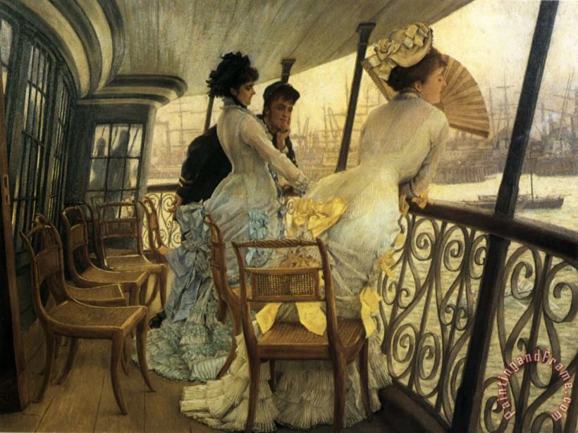 The Gallery of H.m.s. 'calcutta' (portsmouth) painting - James Jacques Joseph Tissot The Gallery of H.m.s. 'calcutta' (portsmouth) Art Print