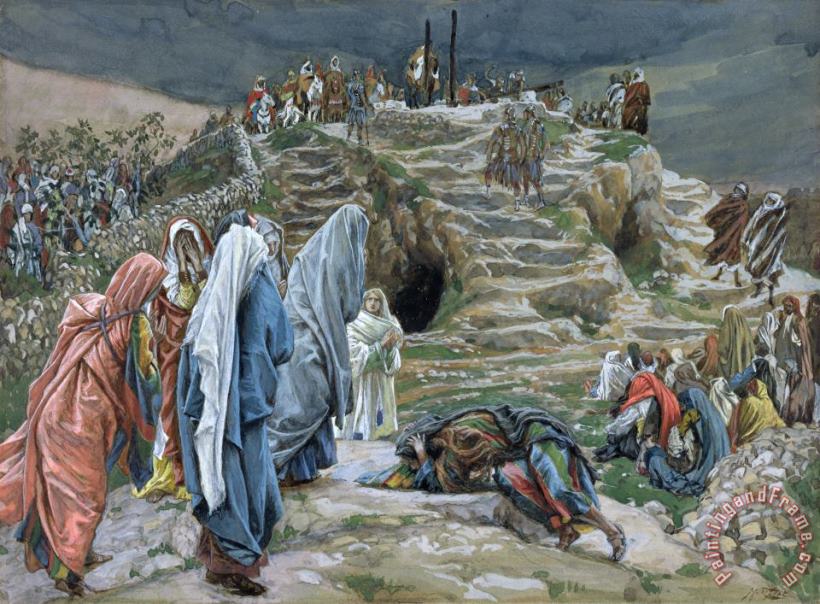 James Jacques Joseph Tissot The Holy Women Stand Far Off Beholding What is Done Art Painting