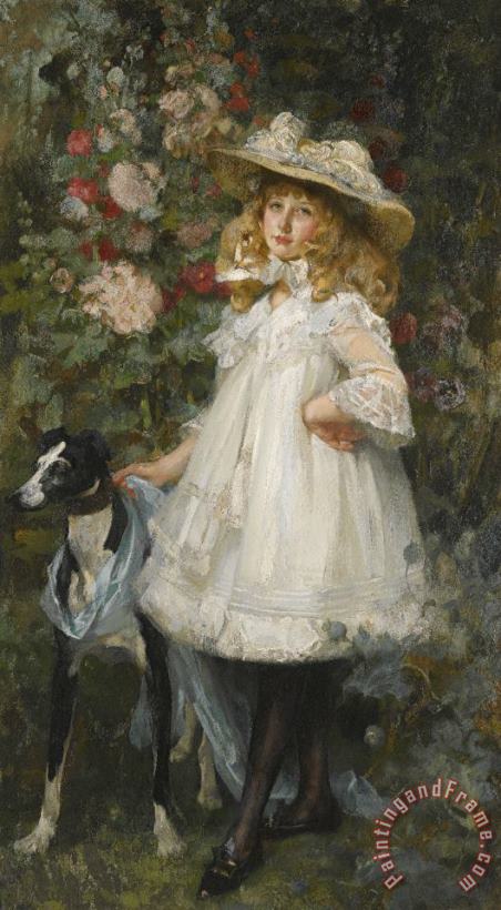 James Jebusa Shannon Portrait of a Young Girl Art Print