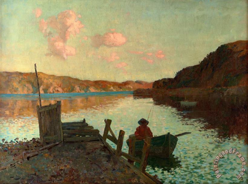 Evans Bay painting - James M. Nairn Evans Bay Art Print